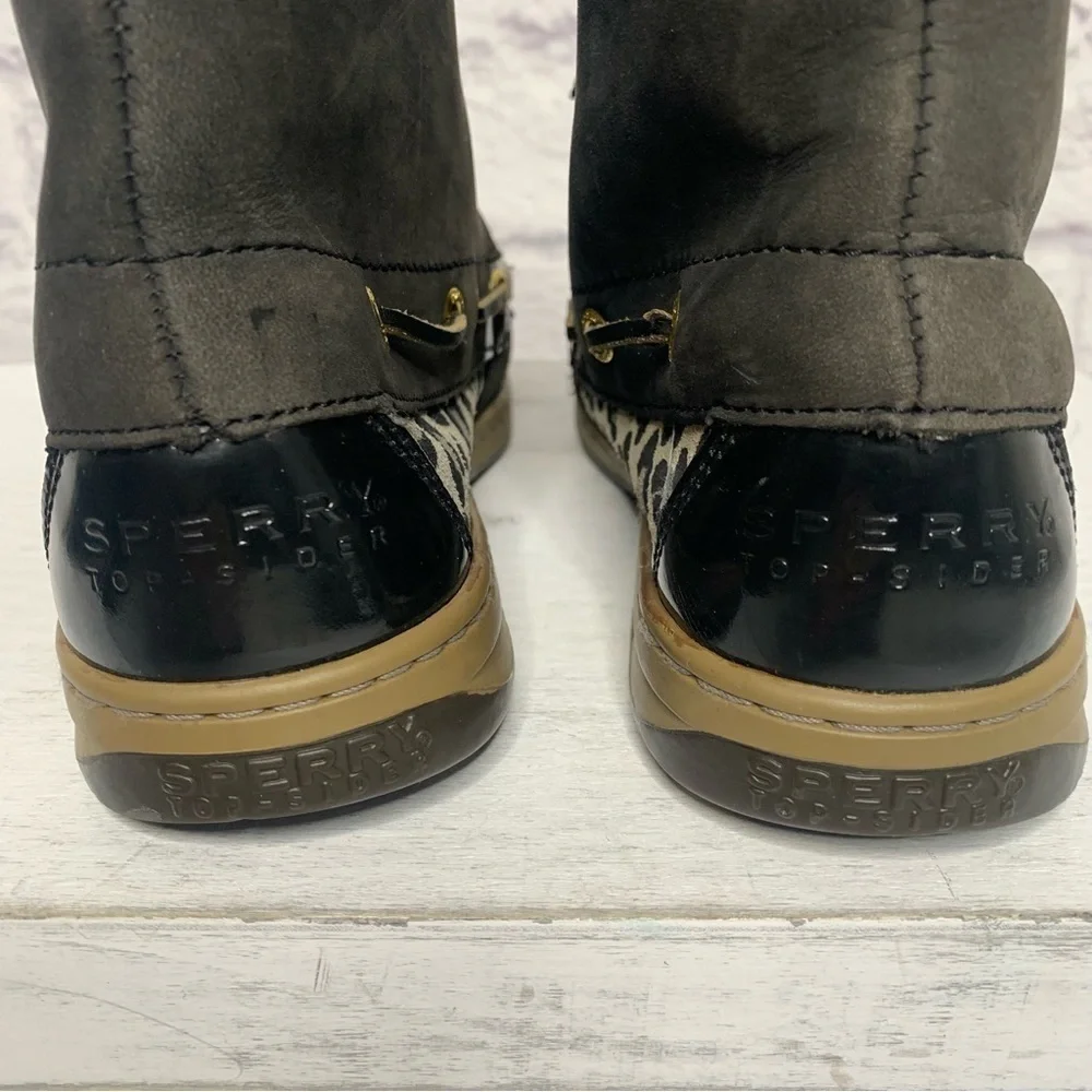 Sperry Top Sider Hikerfish Black Leopard Boots